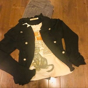 American Rag military style open front cardigan